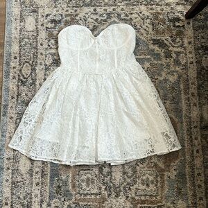 12th tribe white lacy romper